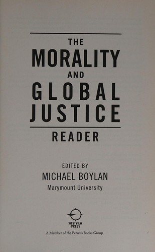 Couverture : The Morality and Global Justice Reader