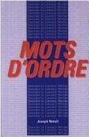 Couverture : Mots D'Ordre
