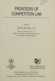 Couverture : Frontiers of competition law