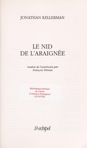 Couverture : Le nid de l'araignée