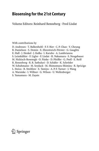 Couverture : Biosensing for the 21st Century