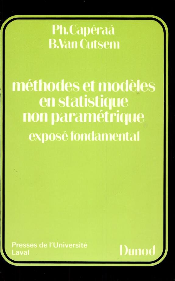 Couverture : Methodes modeles en statistiques non parametriques
