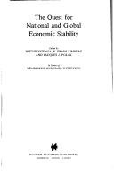 Couverture : The Quest for national and global economic stability