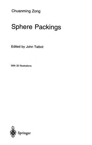 Couverture : Sphere packings