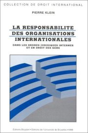 Couverture : La responsabilité des organisations internationales