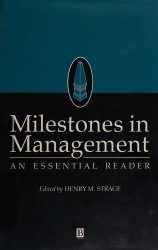 Couverture : Milestones in management