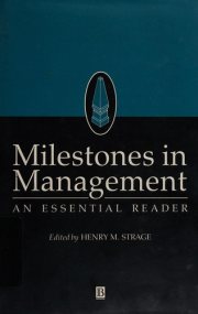 Couverture : Milestones in management