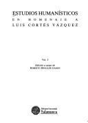 Couverture : Estudios humanísticos en homenaje a Luis Cortés Vázquez