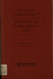 Couverture : Democracy in international law