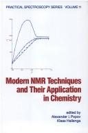 Couverture : Modern NMR techniques and their application in chemistry