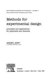 Couverture : Methods for experimental design