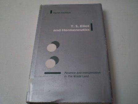 Couverture : T.S. Eliot and hermeneutics