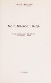 Couverture : Noir, marron, beige