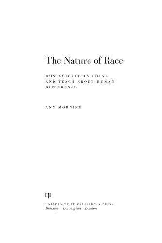 Couverture : The nature of race