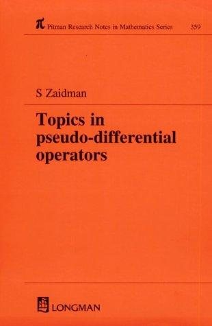 Couverture : Topics in pseudo-differential operators