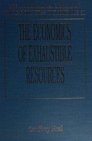 Couverture : The Economics of exhaustible resources