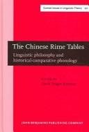 Couverture : The Chinese rime tables