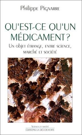 Couverture : Qu'est-ce qu'un médicament ?