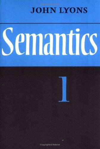Couverture : Semantics