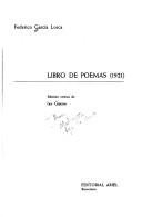Couverture : Libro De Poemas (1921)