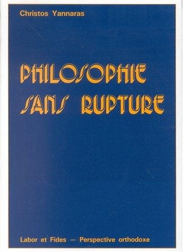 Couverture : Philosophie sans rupture