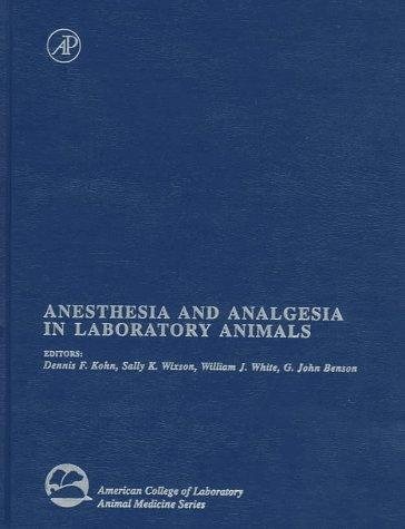 Couverture : Anesthesia and analgesia in laboratory animals