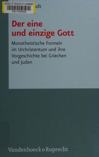 Couverture : Der eine und einzige Gott