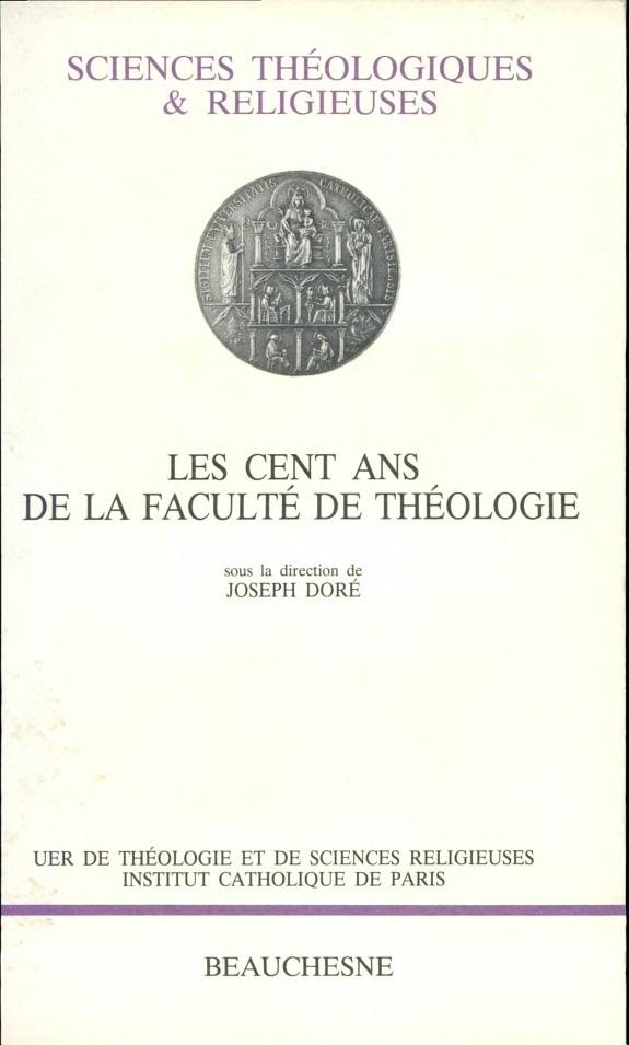Couverture : Les cent ans de la Faculté de théologie