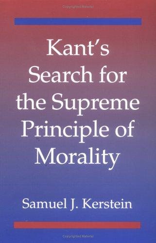Couverture : Kant's Search for the Supreme Principle of Morality