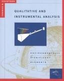 Couverture : Qualitative and instrumental analysis of environmentally significant elements