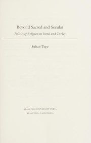 Couverture : Beyond Sacred and Secular