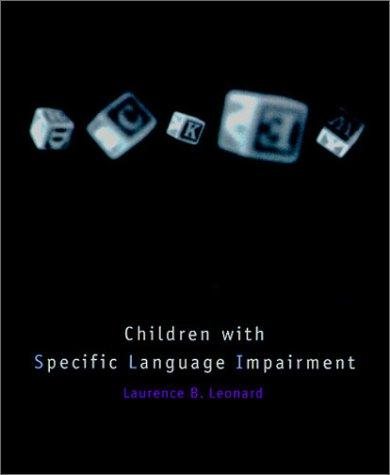 Couverture : Children with specific language impairment