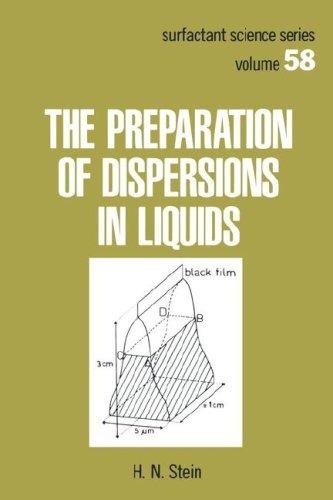 Couverture : The preparation of dispersions in liquids