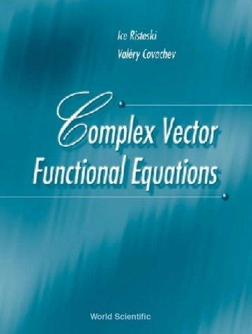 Couverture : Complex vector functional equations
