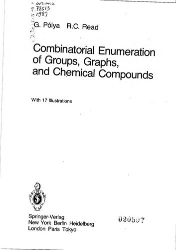 Couverture : Combinatorial enumeration of groups: graphs and chemical compounds
