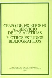 Couverture : Censo de escritores al servicio de los Austrias y otros estudios bibliográficos.