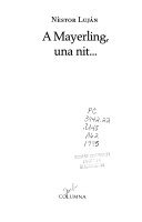 Couverture : A Mayerling, una nit--