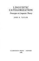Couverture : Linguistic categorization