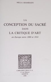 Couverture : La conception du sacré dans la critique d'art