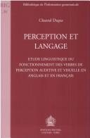 Couverture : Perception et langage
