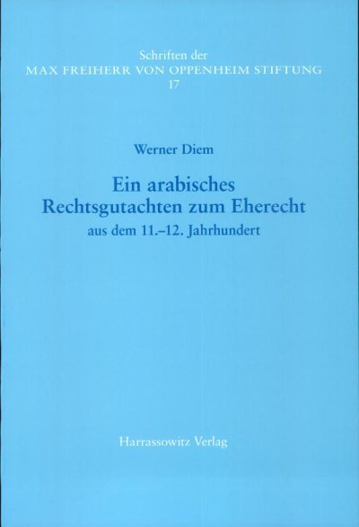 Couverture : Ein arabisches Rechtsgutachten zum Eherecht aus dem 11.-12. Jahrhundert