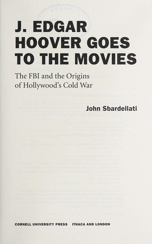 Couverture : J. Edgar Hoover Goes to the Movies