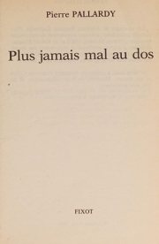 Couverture : Plus jamais mal au dos