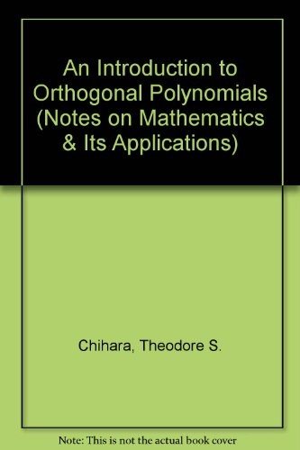 Couverture : An introduction to orthogonal polynomials