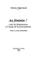 Couverture : Au féminin!