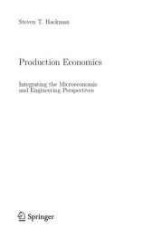 Couverture : Production Economics