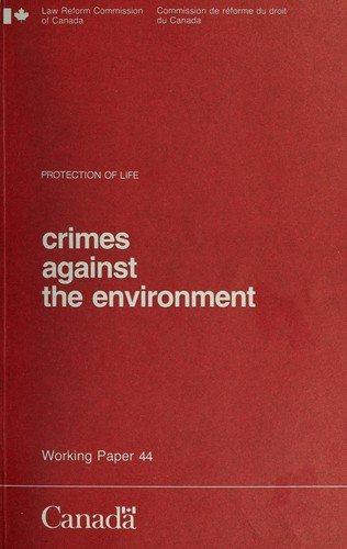 Couverture : Crimes against the environment.