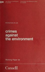 Couverture : Crimes against the environment.