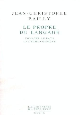 Couverture : Le propre du langage