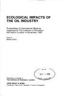 Couverture : Ecological impacts of the oil industry